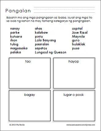 pangngalan worksheets part 2 samut samot pangngalan worksheets part 2 samut samot