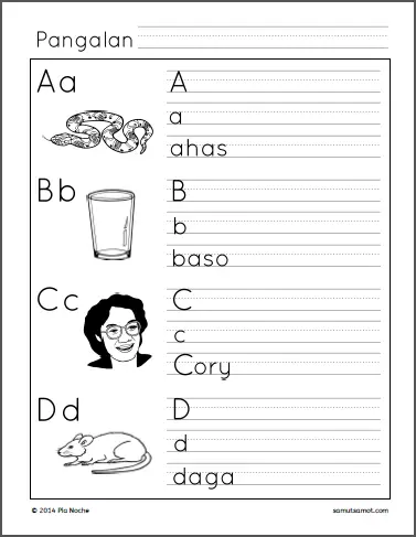 Alpabetong Filipino Handwriting Worksheets (Part 2) - Samut-samot