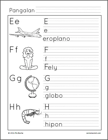 Alpabetong Filipino Handwriting Worksheets (Part 2) - Samut-samot