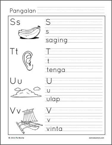 Alpabetong Filipino Handwriting Worksheets (Part 2) - Samut-samot