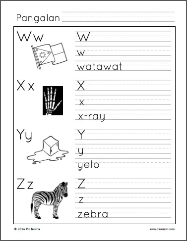 Alpabetong Filipino Handwriting Worksheets (Part 2) - Samut-samot