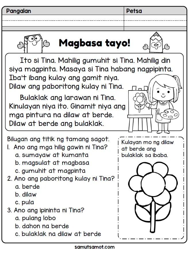 Magbasa Tayo!: Ang Larawan ni Tina - Samut-samot